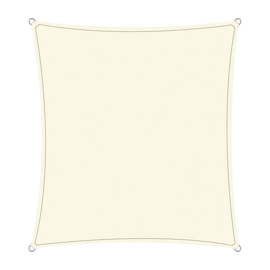 Waterproof 160GSM Outdoor Sun Shade Sail Canopy Cream Square 6 x 6m