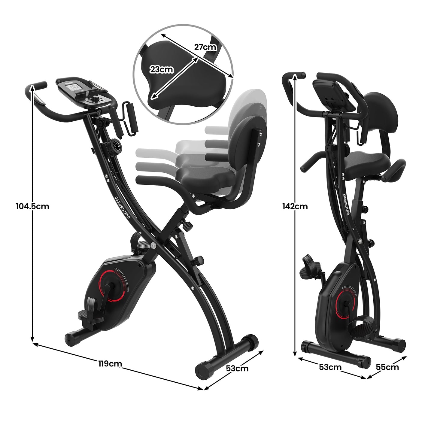Foldable X Bike Trainer 23x27cm