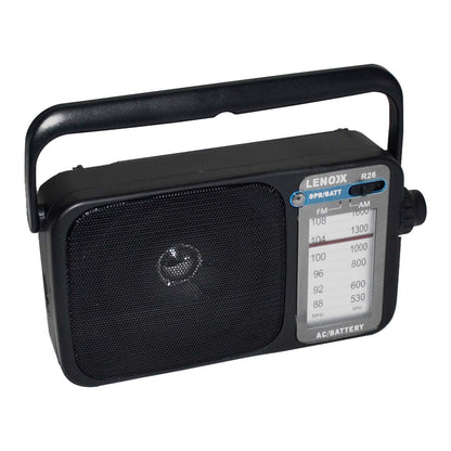 Am/Fm Mantle Radio (Black) Battery Operated, W/ Bandwidth 540-1600