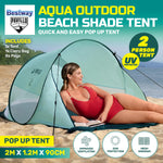 Beach Tent 2 Person UV Protected Pegs & Carry Bag Included