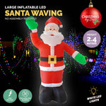 2.4m Waving Santa Self Inflating Bright LED Lighting