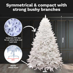 1.8m White Pine Christmas Tree 550 Tips Full Figured Easy Assembly