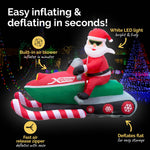 3.65m Santa & Jet Ski Built-In Blower Bright LED Lighting