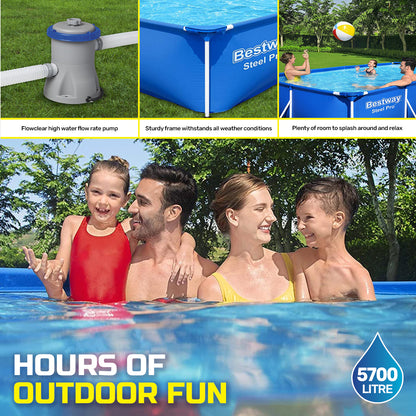 Above Ground Pool High Gauge PVC Construction 5700 Litre