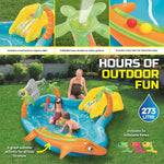 Inflatable Sea Life Water Fun Park Pool With Slide 273L