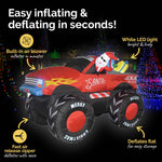 2.1m Santa & Monster Truck Built-In Blower LED Lighting