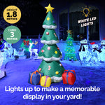 1.8m Self Inflatable LED Tree With Presents