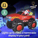 2.1m Santa & Monster Truck Built-In Blower LED Lighting