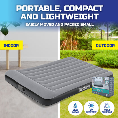 Double Inflatable Air Bed Tritech Built-In Pump Heavy Duty