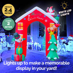 2.4 x 2.09m Christmas Arch Self Inflating Bright LED Lights