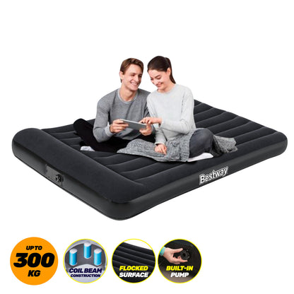 Queen Inflatable Air Bed Tritech Built-In Pump Heavy Duty