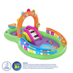 Inflatable Sing & Splash Water Fun Park Pool & Slide 349L