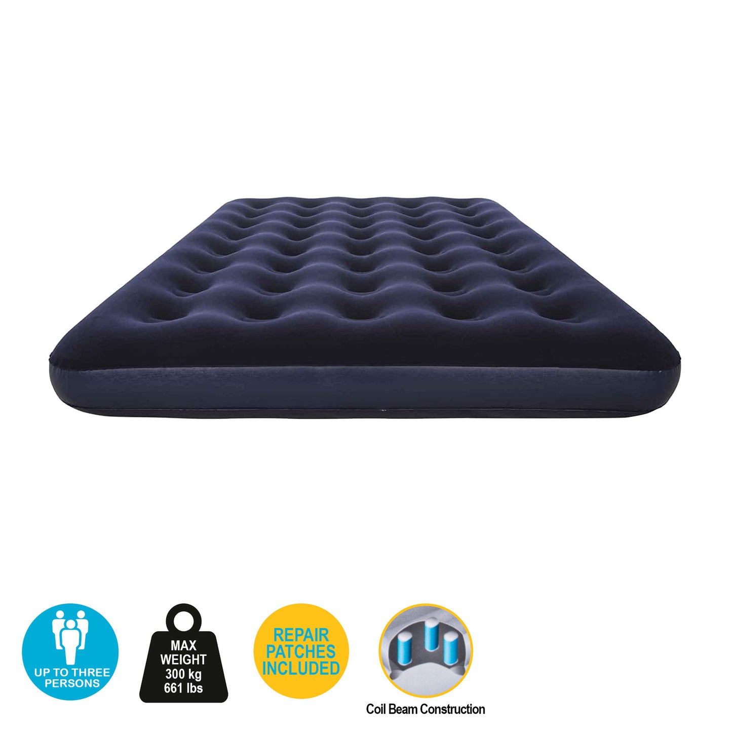 Queen Inflatable Air Bed Heavy Duty Durable Camping