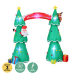 3m x 2.4m Christmas Tree Arch Self Inflating LED Lights