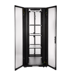 Deep Server Rack with Bi-Fold Mesh Door 
