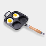 4 Mold Cast Iron Breakfast Fried Egg Pancake Omelette Fry Pan