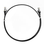 0.25m Cat 6 Ultra Thin Ethernet Network Cable. Black