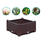 40cm Square Raised Planter Box Vegetable Herb Flower Outdoor Plastic Plants Garden Bed with Legs