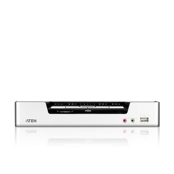 4-port switch with a 2-port USB 2.0 hub