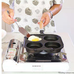 4 Mold Cast Iron Breakfast Fried Egg Pancake Omelette Fry Pan