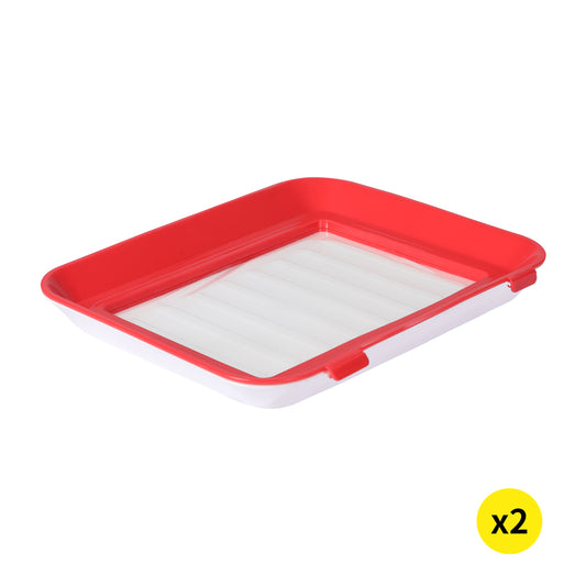 Food Containers Preservation Tray Storage Set Organizer Reusable Kitchen x2