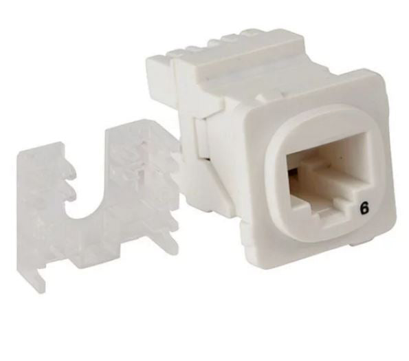  Australian Style Cat6 RJ45 Jack-White