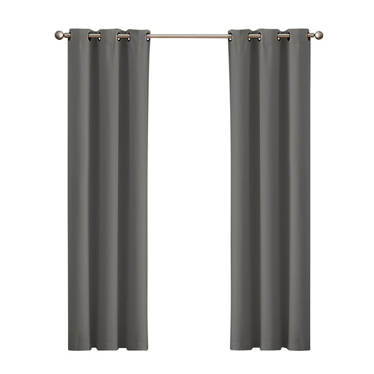 Blockout Curtain Blackout Curtains Eyelet Room 102x241cm Charcoal