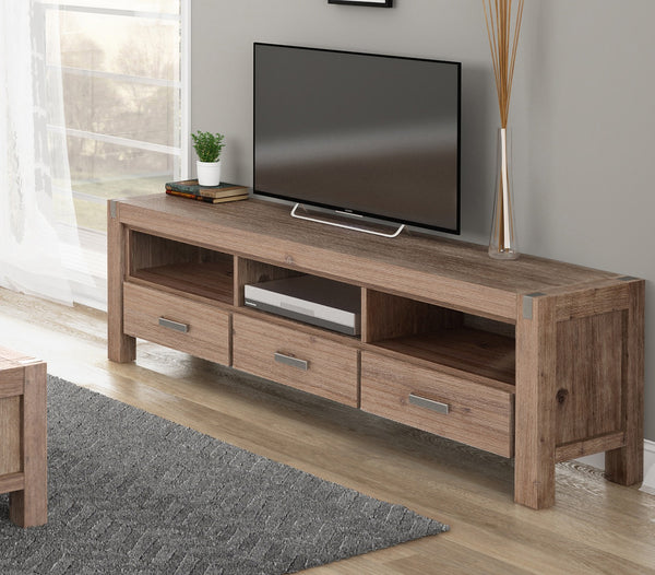  Oak Tv Cabinet With 3 Drawers And Shelf
