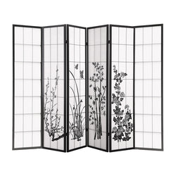 6 Panel Room Divider Privacy Screen Wood Timber Bed Wider Foldable Stand