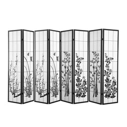 8 Panel Room Divider Privacy Screen Wood Timber Bed Wider Foldable Stand