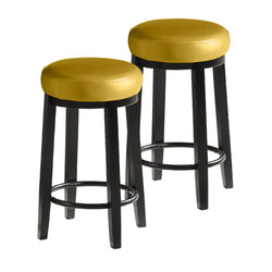 2x 75cm Swivel Bar Stool Kitchen Stool Wood Barstool Dining Chair Citrine