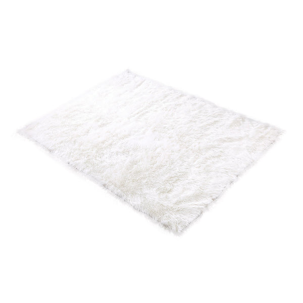  Floor Rugs Sheepskin Shaggy Rug Area Carpet Bedroom Living Room Mat 60X120 White