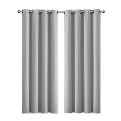 Blockout Curtain Blackout Curtains Eyelet Room 102x275cm Grey