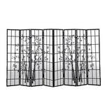 8 Panel Free Standing Foldable  Room Divider Privacy Screen Bamboo Print