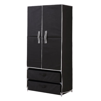 Portable Wardrobe Clothes Closet Storage Cloth Organizer Shelf 2 drawers