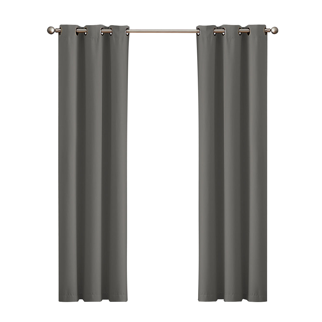 Blockout Curtain Blackout Curtains Eyelet Room 102x160cm Charcoal