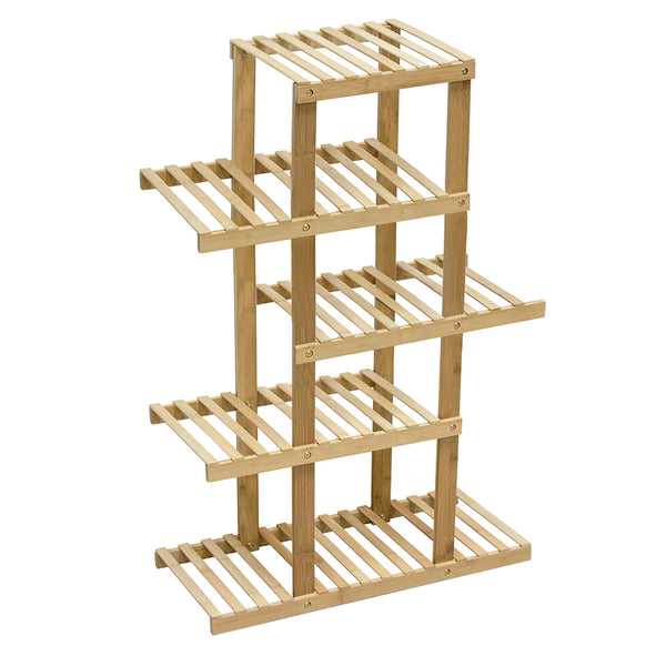  5 Tiers Premium Bamboo Wooden Plant Stand In/outdoor Garden Planter Flower shelf