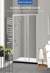 Bath Shower Enclosure Screen Seal Strip Glass Shower Door 1400x1900mm