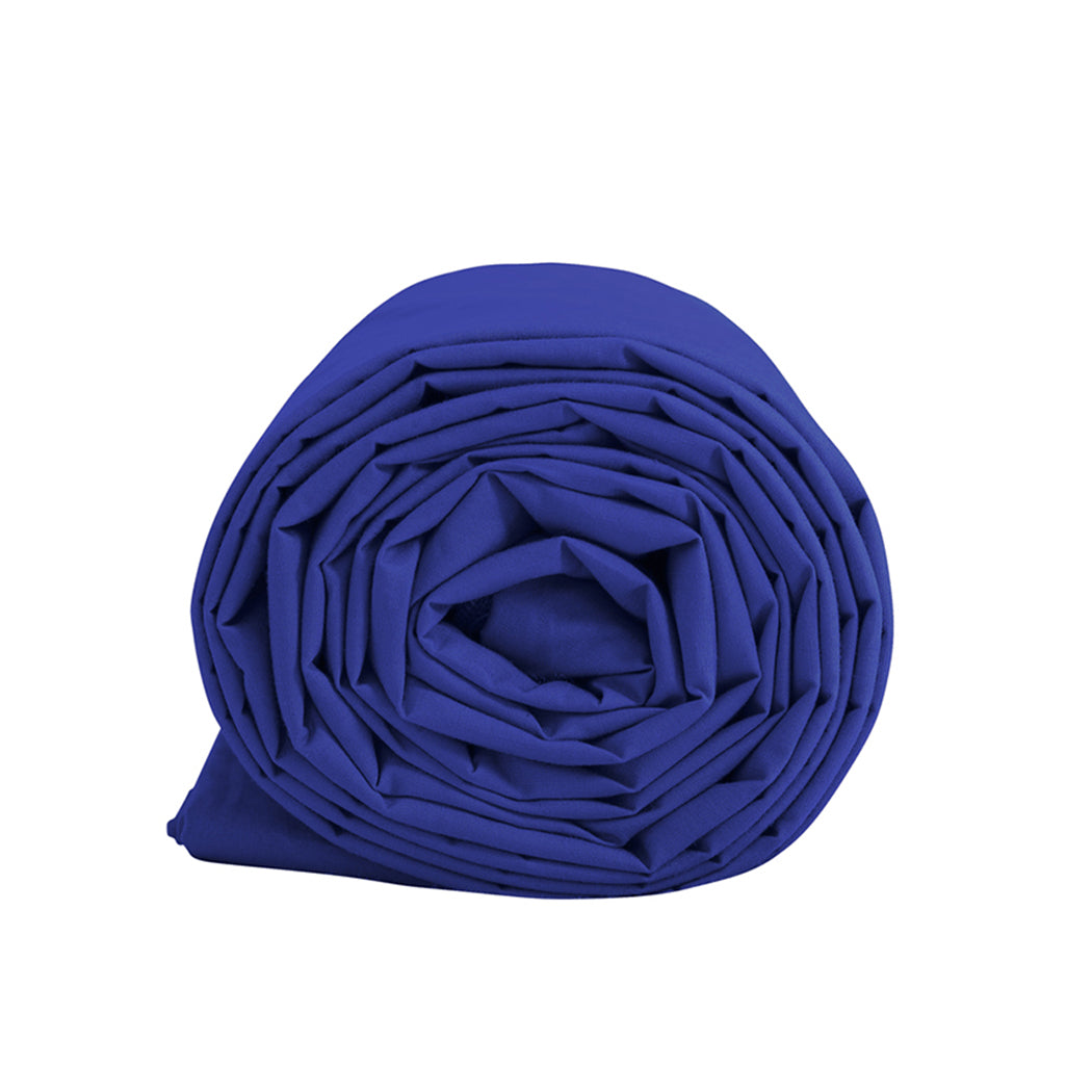 Weighted Blanket 10KG Heavy Gravity Deep Relax Adults Cotton Cover Blue