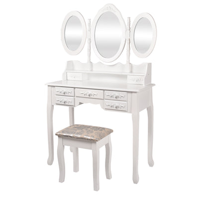 Dressing Table Jewellery Organiser Mirror Makeup Drawer Bedroom Furniture