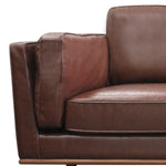 3 Seater Stylish Leatherette Brown York Sofa