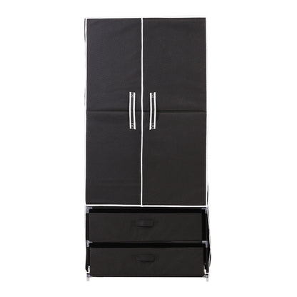 Portable Wardrobe Clothes Closet Storage Cloth Organizer Shelf 2 drawers