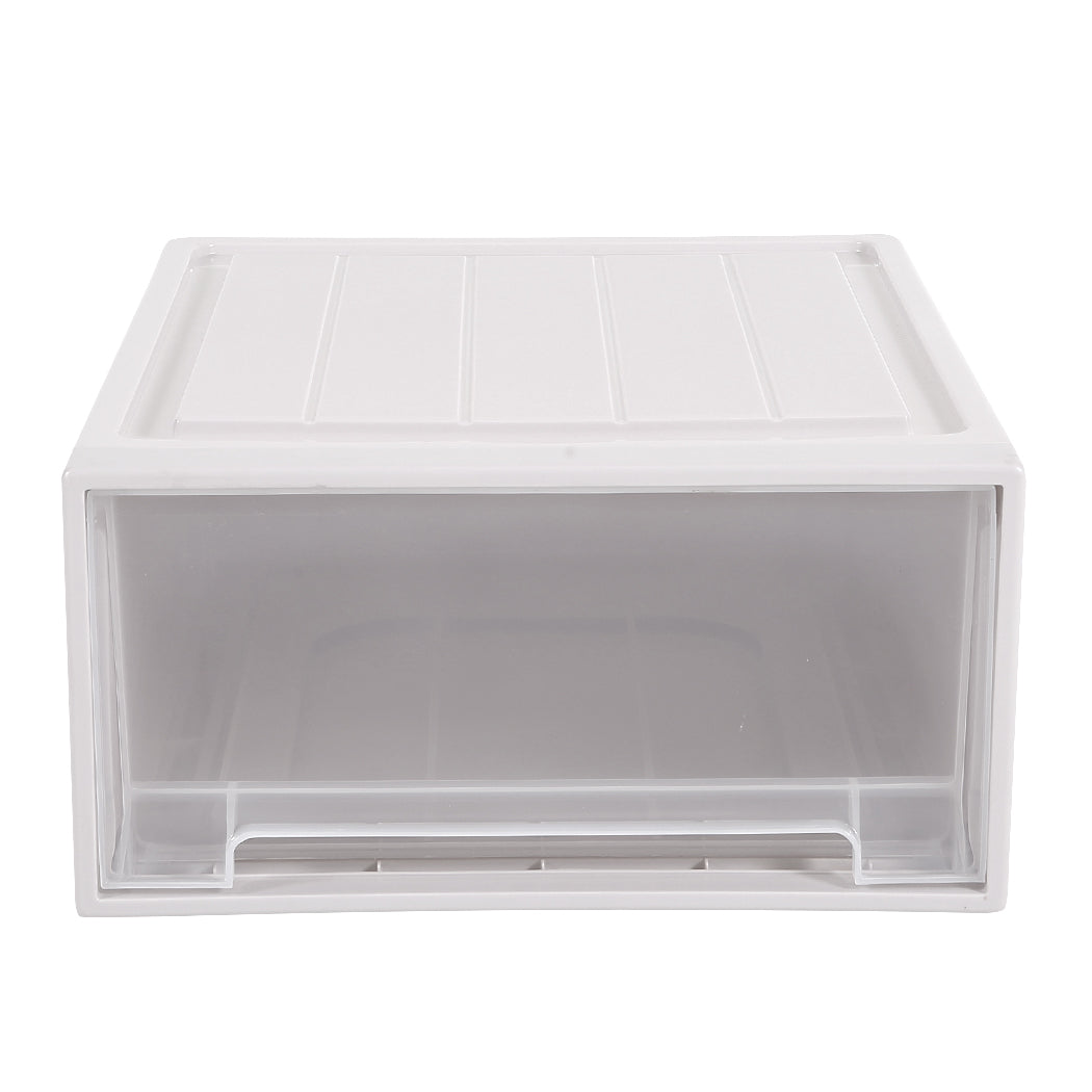 2x Plastic Drawer Shoes Boxes