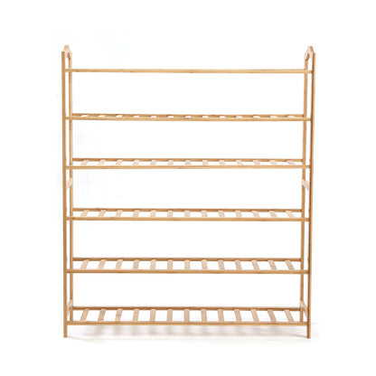 Bamboo Shoe Rack Storage Wooden Organizer Shelf Stand 6 Tiers Layers 80cm