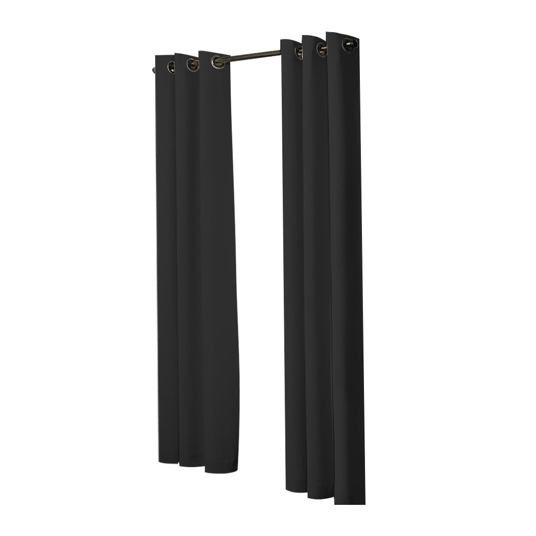 Blockout Curtain Blackout Curtains Eyelet Room 102x160cm Black