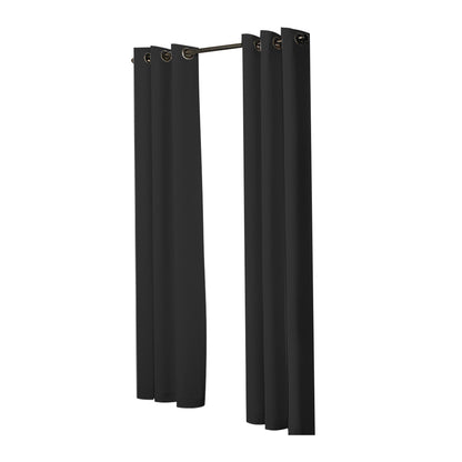 Blockout Curtain Blackout Curtains Eyelet Room 102x160cm Black
