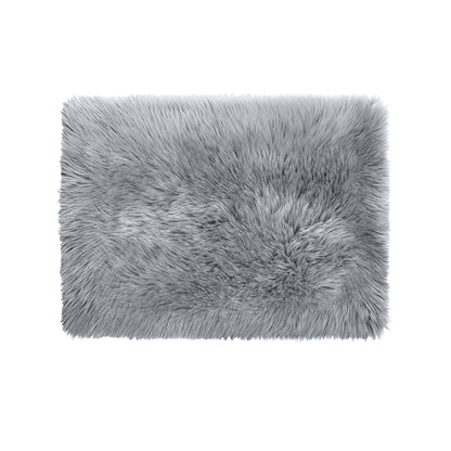 Floor Rugs Sheepskin Shaggy Rug Area Carpet Bedroom Living Room Mat 60X120 Grey