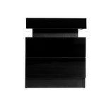 Bedside Tables Drawers RGB LED Side Table High Gloss Nightstand Cabinet