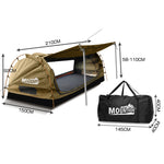 Mountview King Single Swag Camping Swags Canvas Dome Tent Free Standing Navy