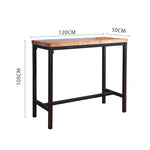 Industrial Wood Bar Table Steel Legs